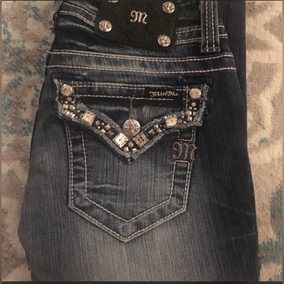 Miss Me jeans embellished skinny bootcut pants size 26 - Picture 4 of 4